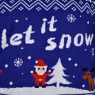 Blue Let it Snow Women's Ugly Christmas Sweater detail