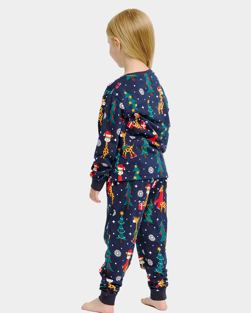 Ugly Christmas Pyjama Children with Giraffes