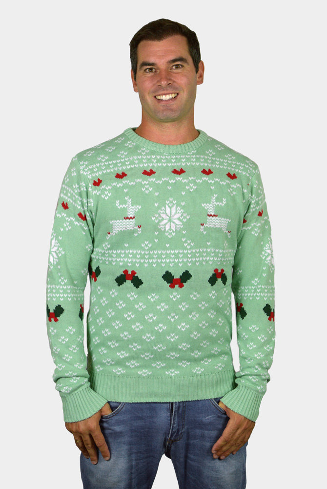 Green Sweet Couple's Ugly Christmas Sweater Mens