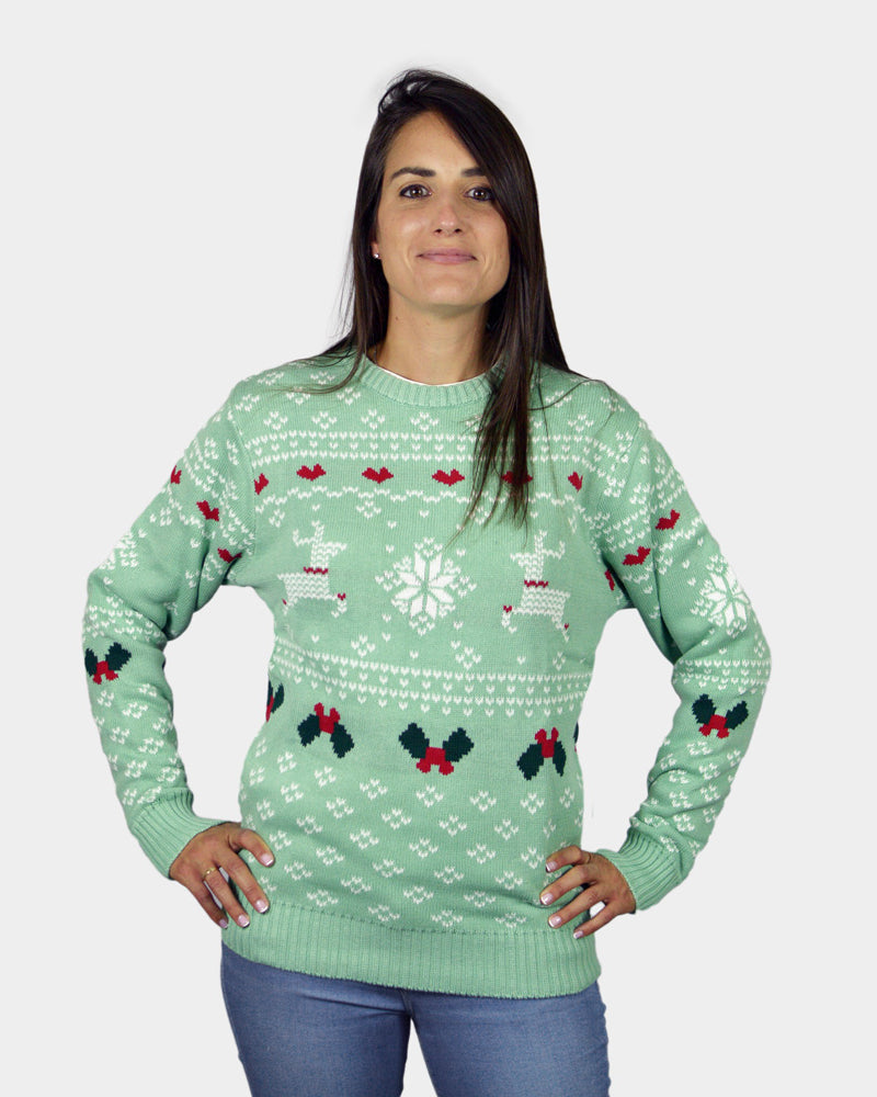 Green Sweet Mens Ugly Christmas Sweater Womens