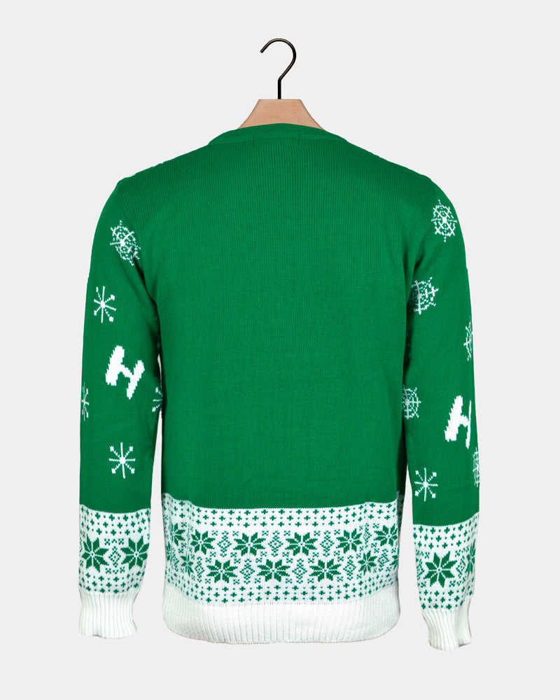 Ugly Christmas Sweater I am Not an Elf Couple's