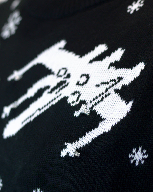 Join the Christmas Side LED light-up detail Ugly Christmas Sweater