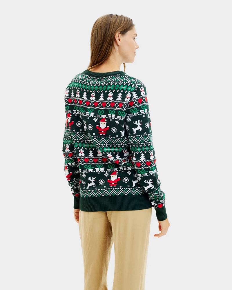 Jolly Green Organic Cotton Couple Ugly Christmas Sweater