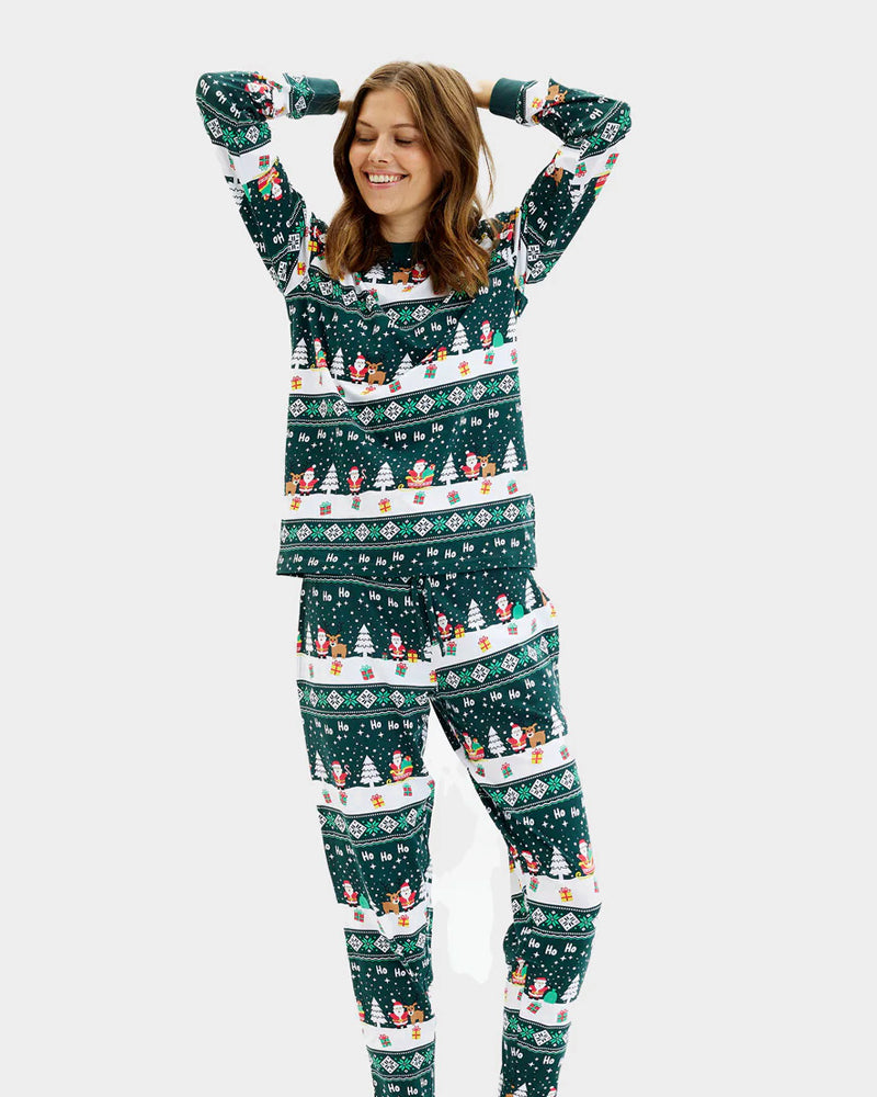 Jolly Green Ugly Christmas Pyjama for Family Women
