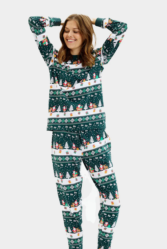 Jolly Green Ugly Christmas Pyjama for Family Women