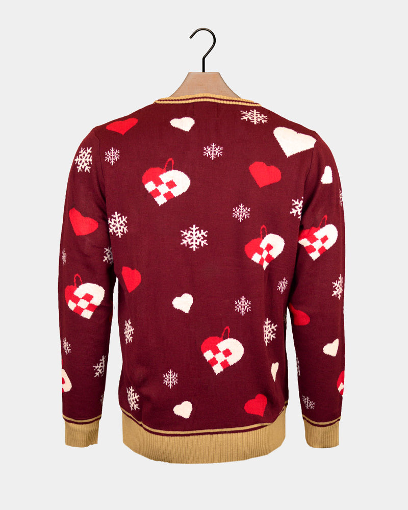 Last Xmas I gave you my back Heart Couples Ugly Christmas Sweater