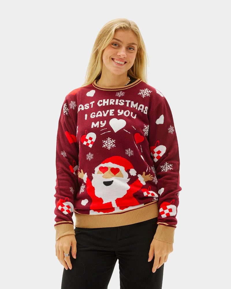 Womens Last Christmas I gave you my Heart Couple's Ugly Christmas Sweater