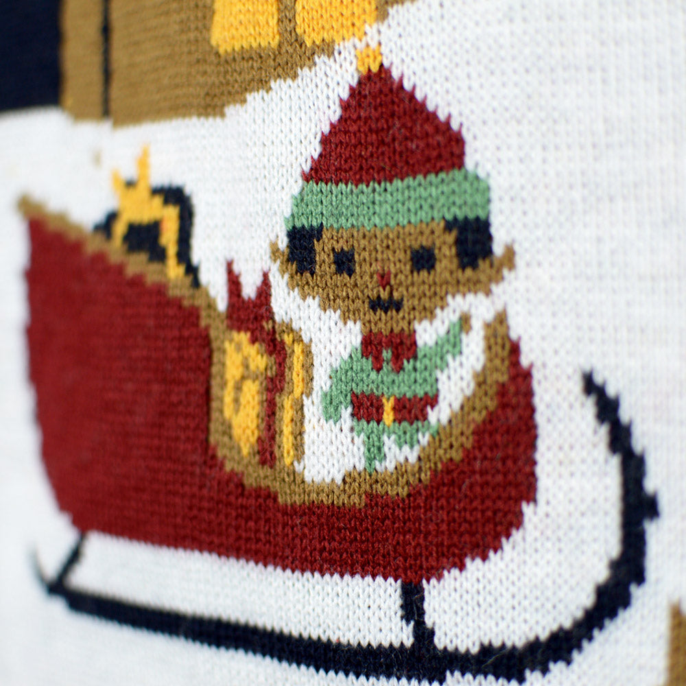 LED light-up Couples Ugly Christmas Sweater Merry Christmas Blue