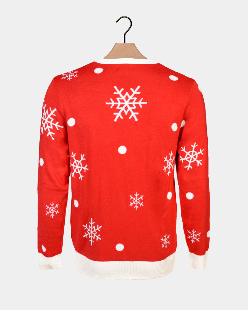 LED light-up Couples Ugly Christmas Sweater Sparkling Reindeer