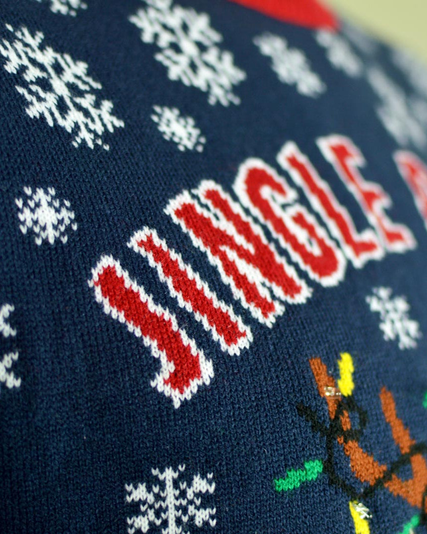 detail LED light-up Men's Ugly Christmas Sweater Jingle Bells