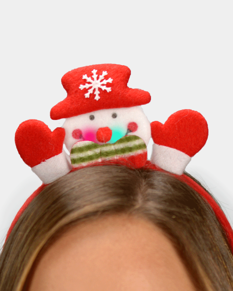 LED Light-up Snowmen Ugly Christmas Headband