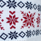 Light Red Ugly Christmas Sweater with Reindeer and Snow