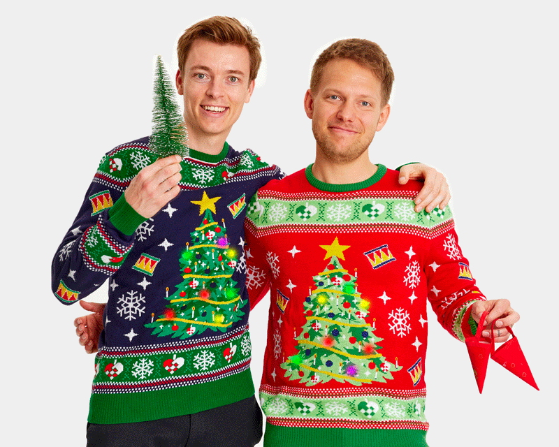 ugly christmas sweater light up menu
