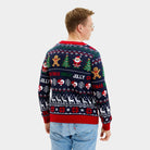 Men's Cardigan Blue and Red Ugly Christmas Sweater