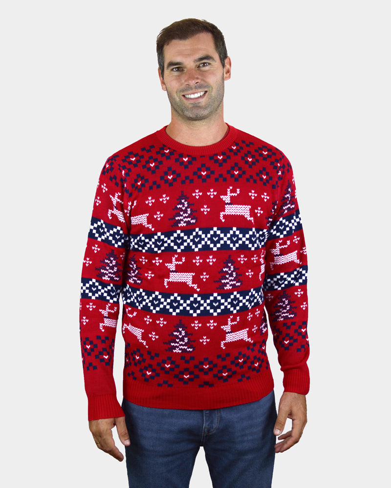 Canada Red Couple's Ugly Christmas Sweater mens