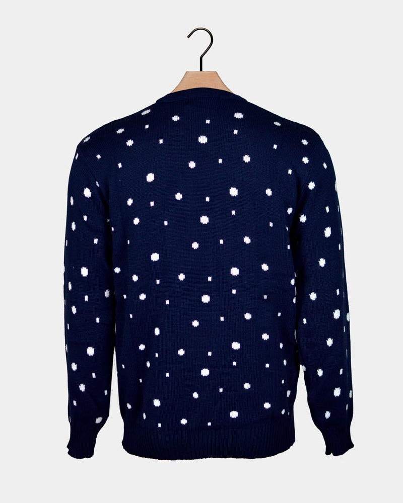 Merry Christmas and Happy New Year Ugly Christmas Sweater Mens