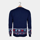 Ugly Christmas Sweater Navy Blue Men's Merry
