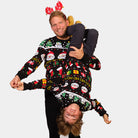 Organic Cotton Boys and Girls Ugly Christmas Sweater Family Santa, Gifts and Snowmens