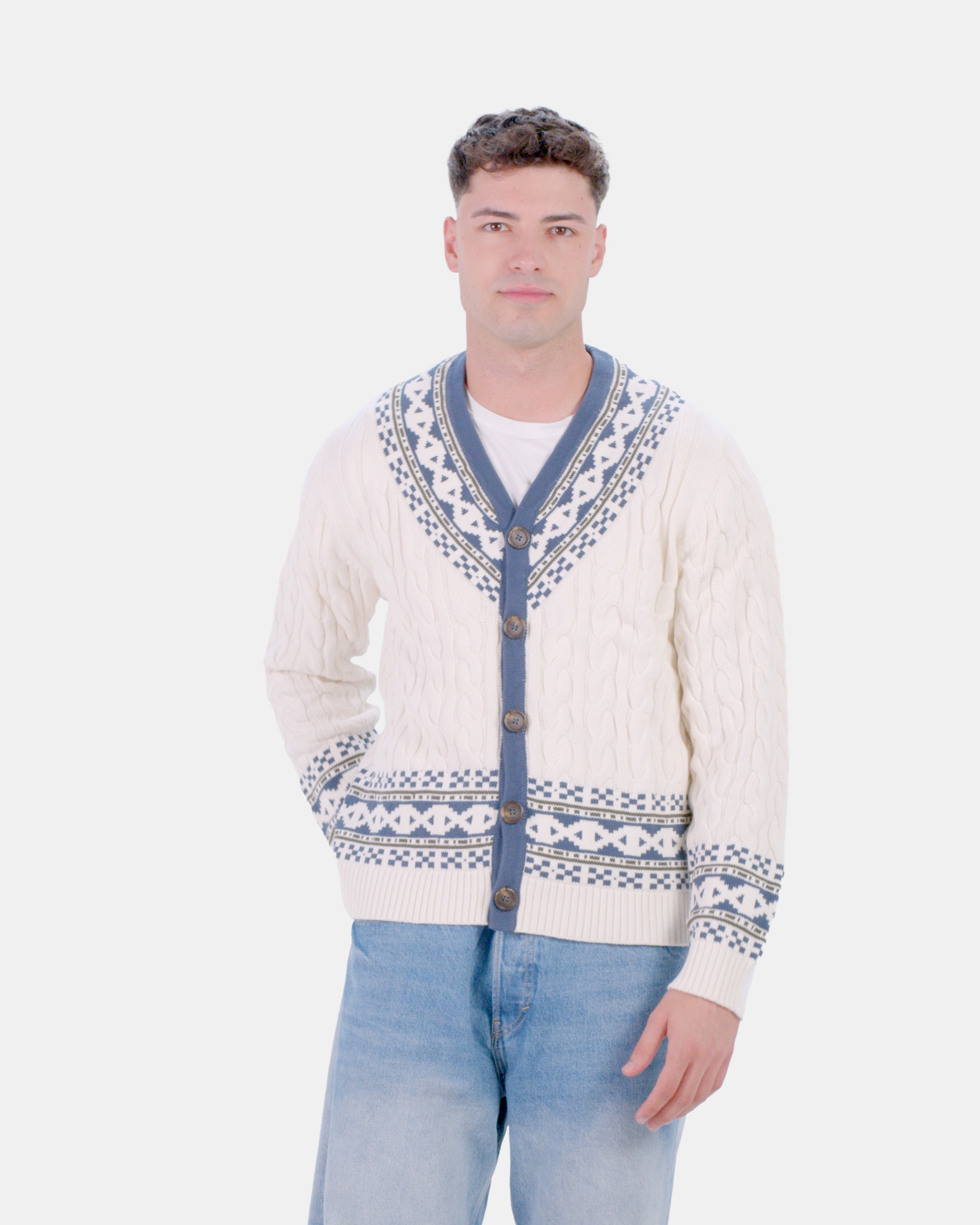 Organic Cotton Couples Cardigan Sweater Cottage Men
