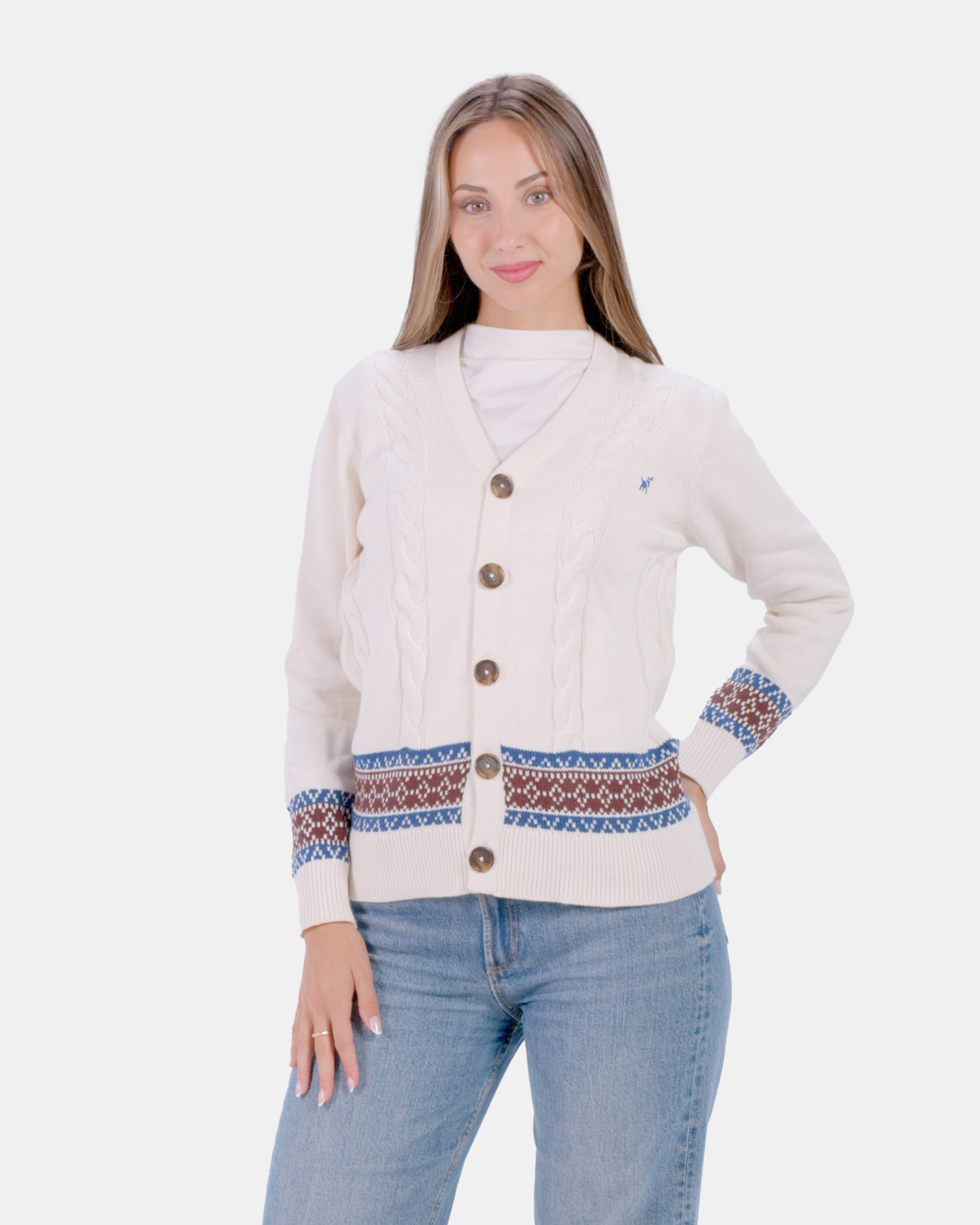 Organic Cotton Couples Cardigan Sweater Renne Women