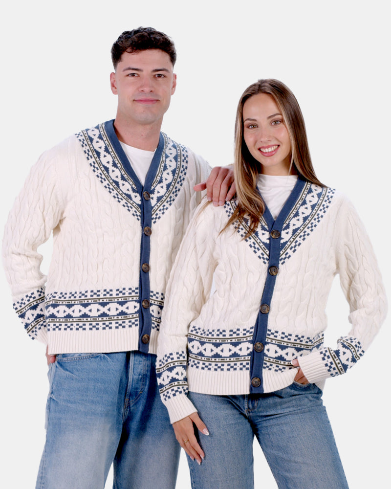 Organic Cotton Mens Cardigan Sweater Cottage Couple