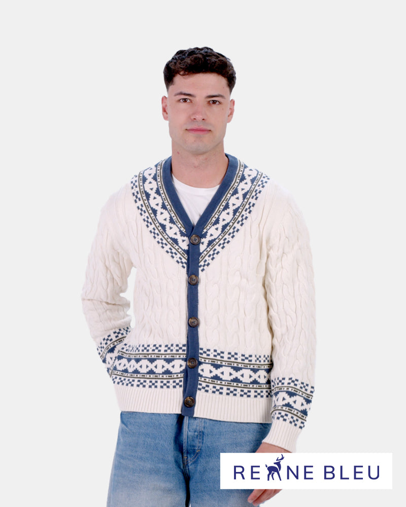 Organic Cotton Mens Cardigan Sweater Cottage