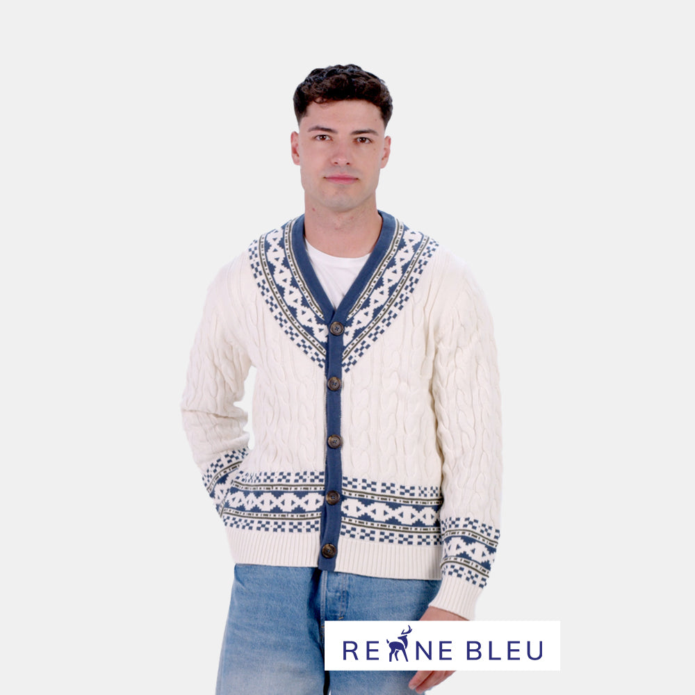 Organic Cotton Mens Cardigan Sweater Cottage