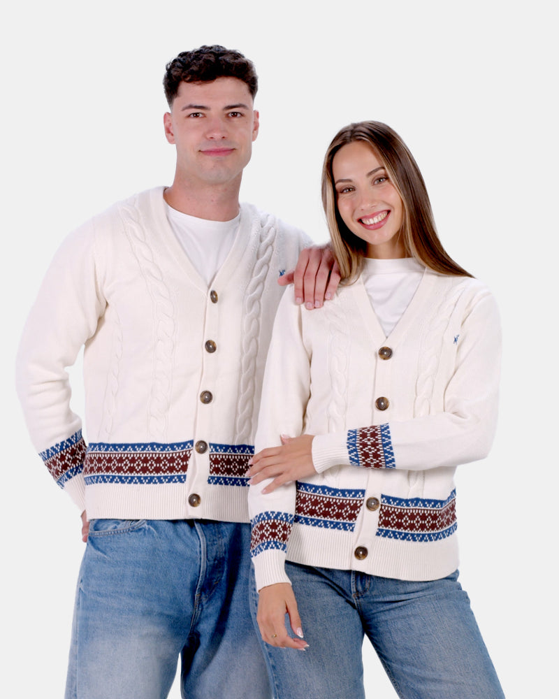 Organic Cotton Mens Cardigan Sweater Renne Couple