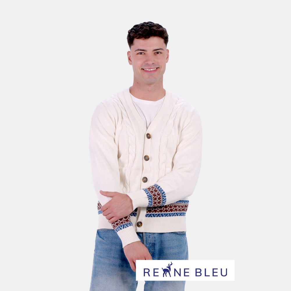 Organic Cotton Mens Cardigan Sweater Renne