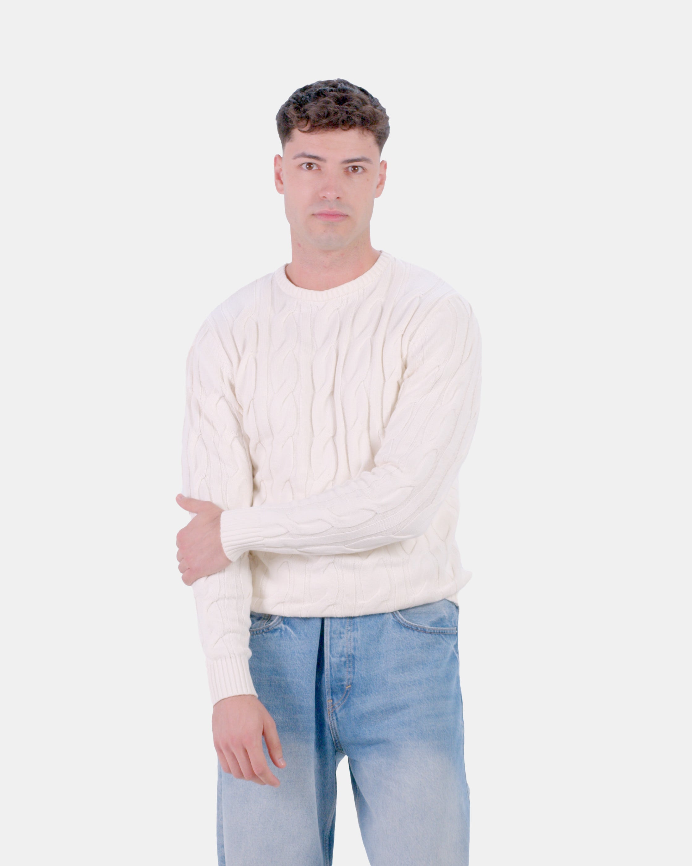 Organic Cotton Mens Sweater Snowfall