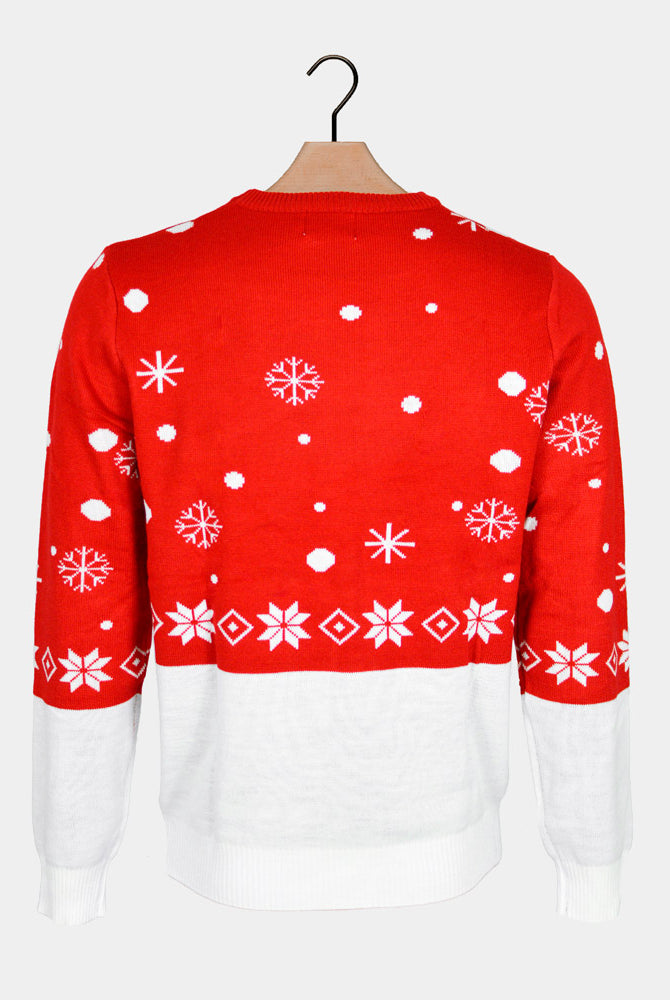 Reindeer with Scarf Organic Cotton Couple's Ugly Christmas Sweater