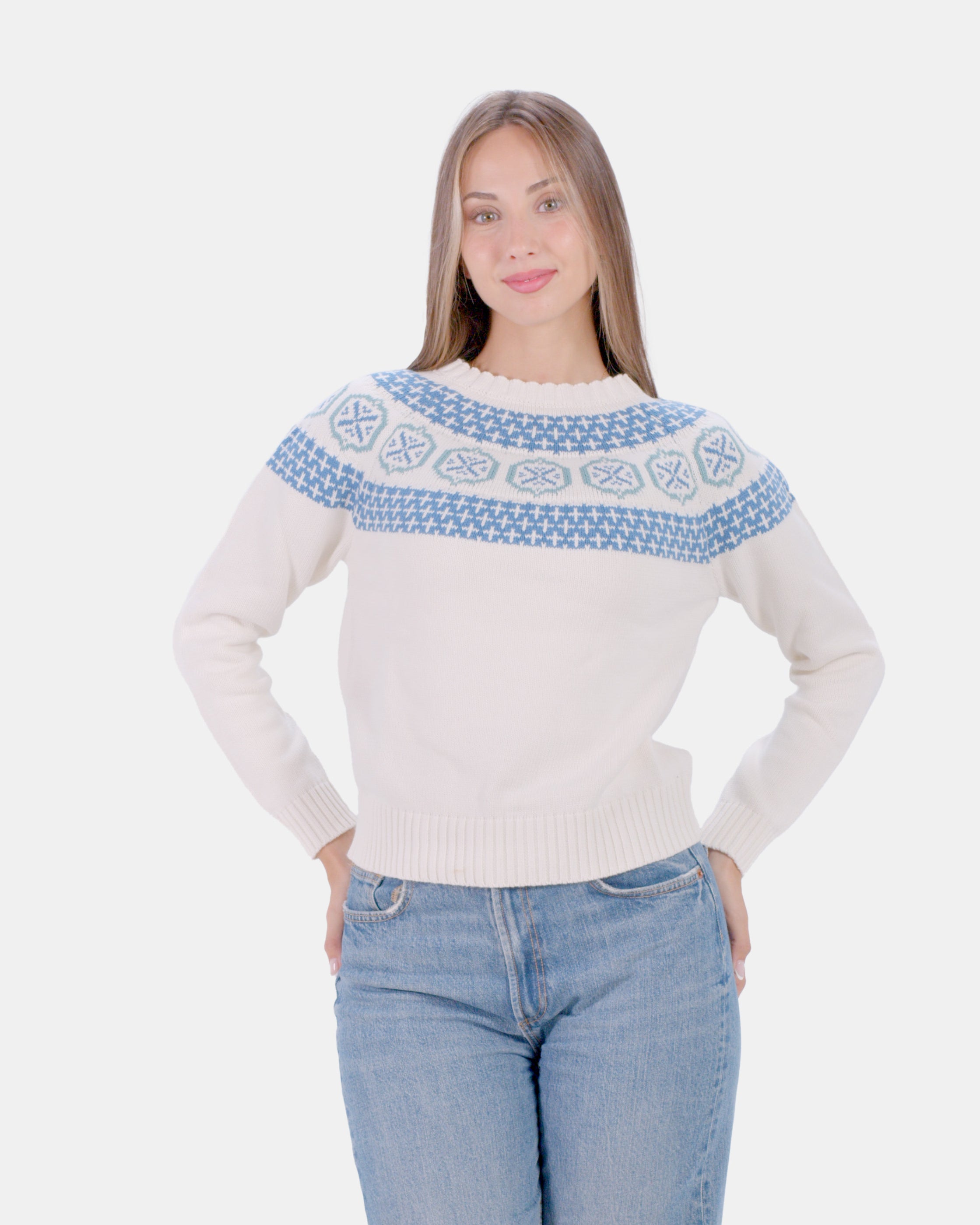 Organic Cotton Womens Sweater Glacier