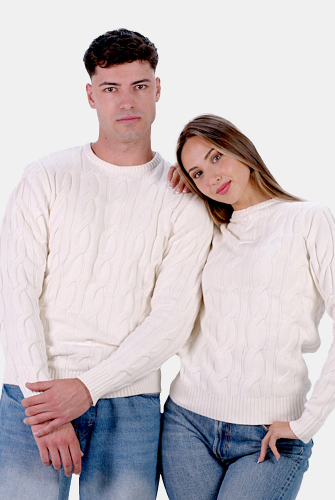 Organic Cotton Womens Sweater Snowfall Couple