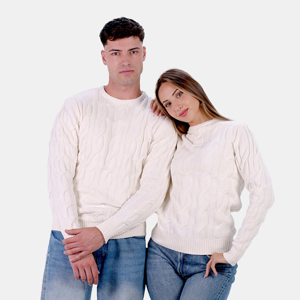 Organic Cotton Womens Sweater Snowfall Couple