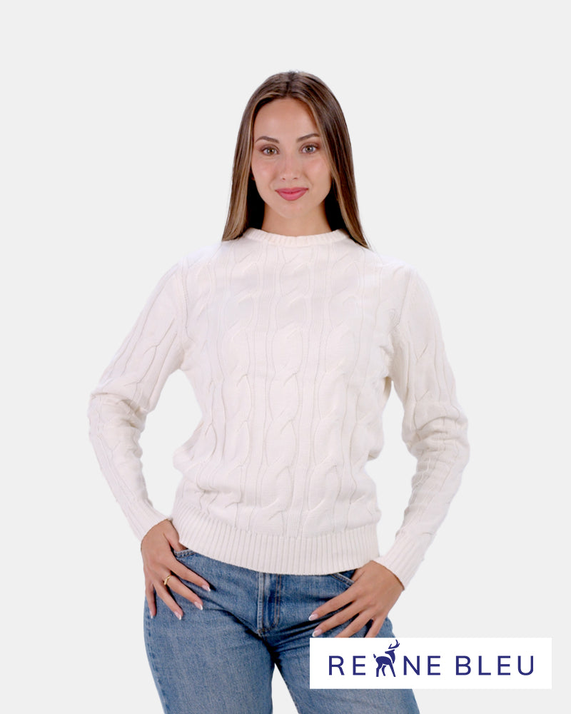 Organic Cotton Womens Sweater Snowfall