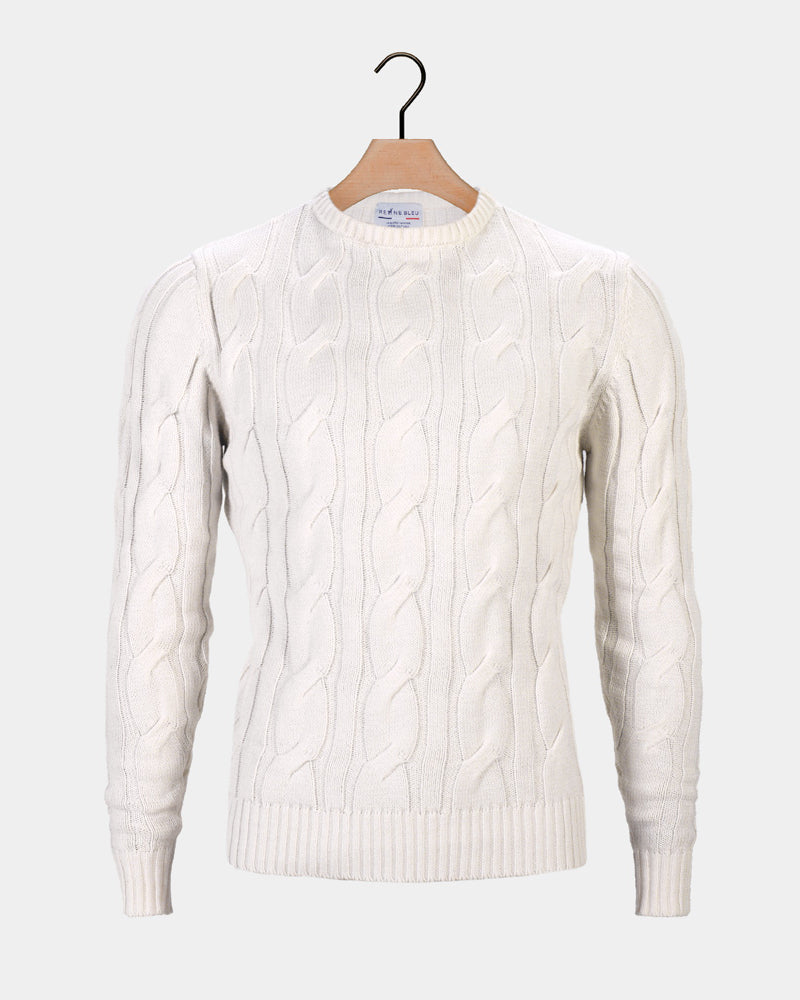 Organic Mens Cotton Sweater Snowfall