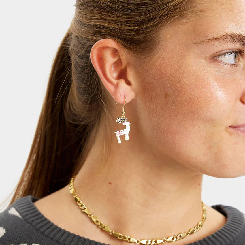 Reindeer Ugly Christmas Earrings