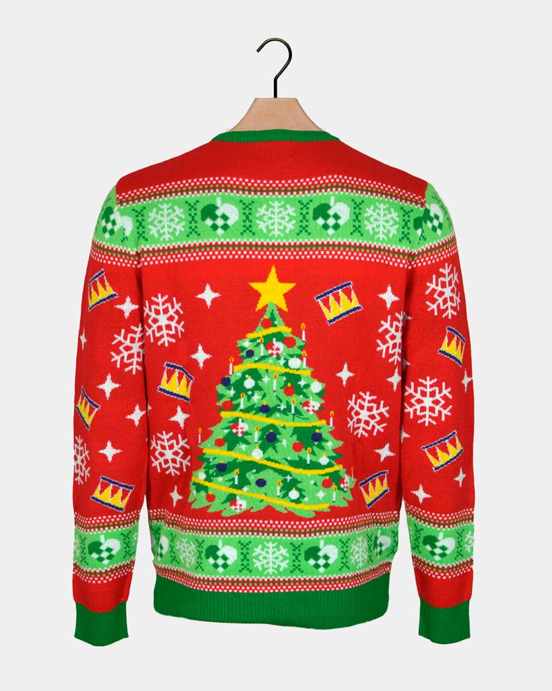 Christmas Tree ed LED light-up Couple's Ugly Christmas Sweater