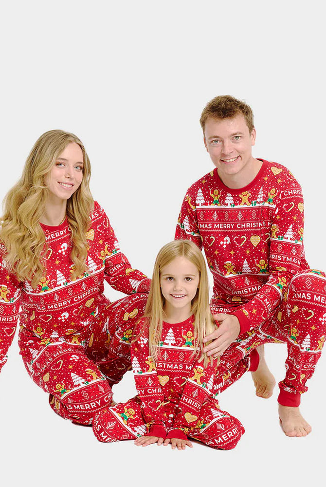 Red Ugly Christmas Pyjama for Family Gingercookies