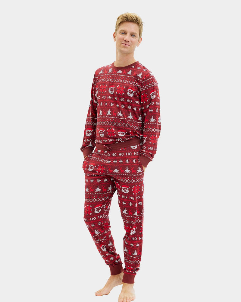 Red Ugly Christmas Pyjama for Men Ho Ho Ho