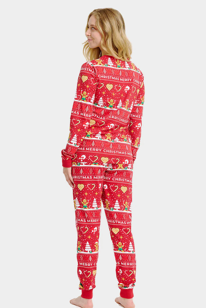Red Ugly Christmas Women Pyjama for Family Gingercookies