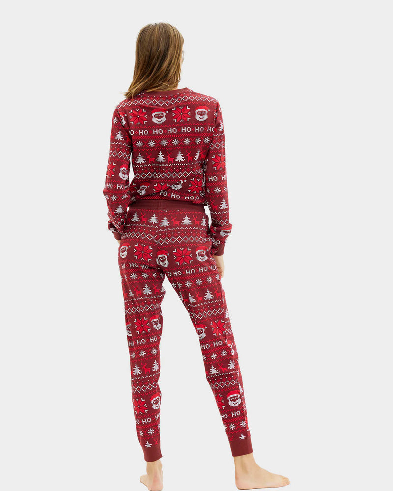 Red Ugly Christmas Pyjama Women Men Ho Ho Ho