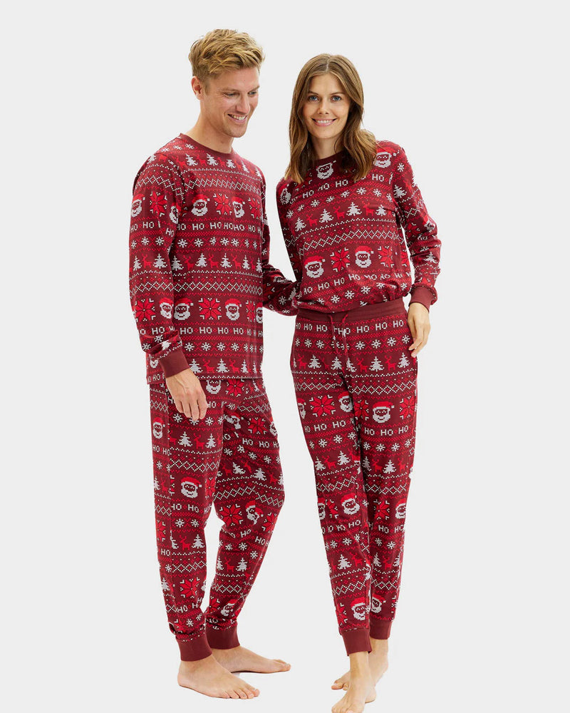 Red Ugly Christmas Pyjama for Women and Men Ho Ho Ho