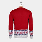Skating Reindeer Red Couple's Ugly Christmas Sweater