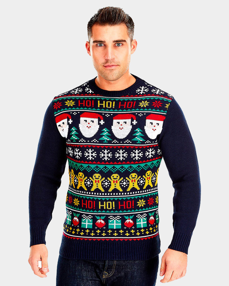Santa Ho Ho Ho! Couple's Ugly Christmas Sweater Mens