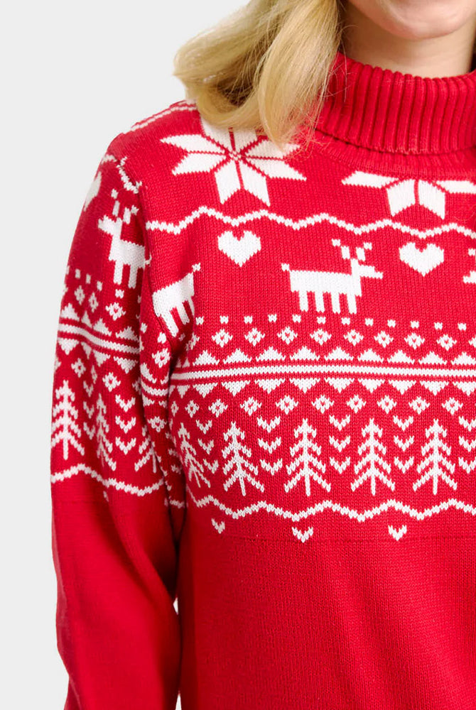 Turtleneck Organic Cotton Couples Ugly Christmas Sweater Greenlandish Classy