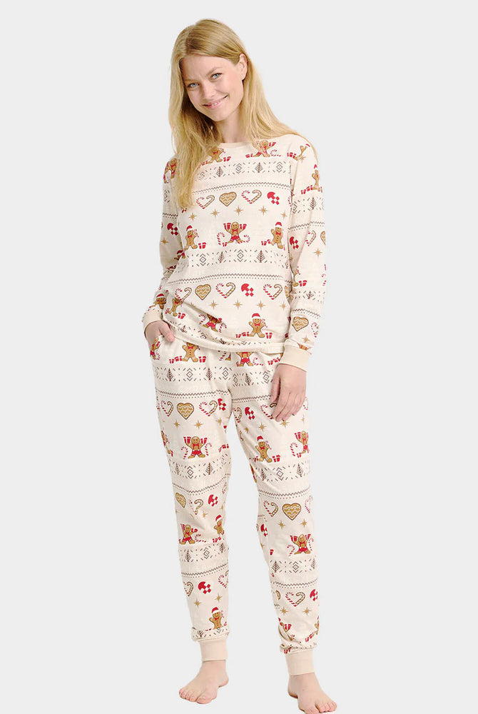 Ugly Beige Christmas Pyjama for Family Gingercookies Women