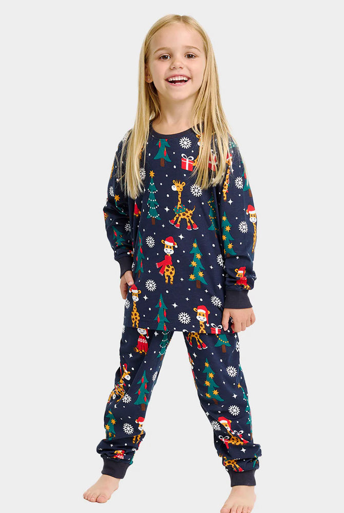 Ugly Christmas Pyjama for Family Giraffes Children