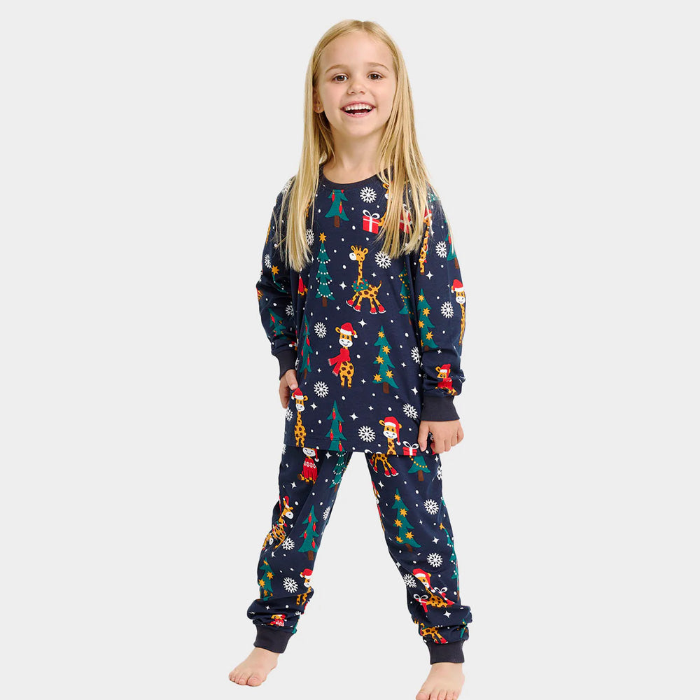 Ugly Christmas Pyjama for Family Giraffes Children