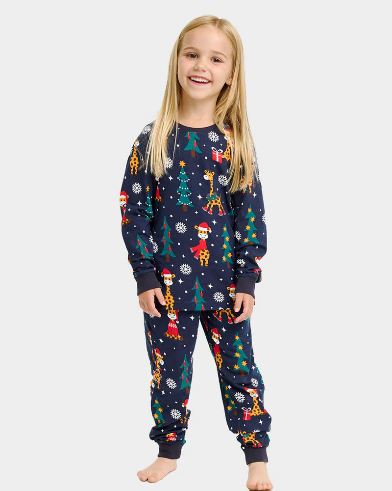 Ugly Christmas Pyjama for Children Giraffes